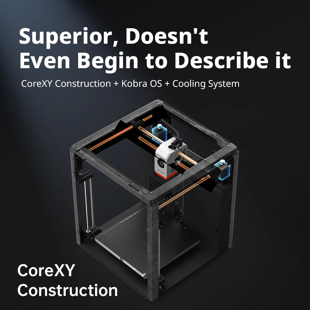 Anycubic Kobra S1 Combo Multi-Color 3D Printer – High Precision Core XY, Ultra-Quiet, Max Speed 600mm/s, Stable Structure
