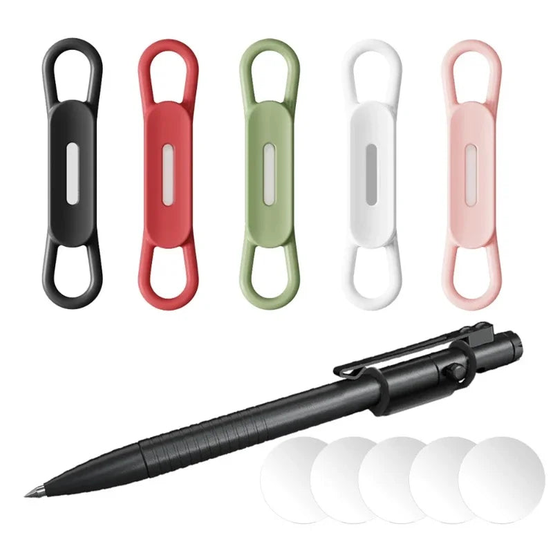 1-5PCS Magnetic Pen & Pencil Holder — Adjustable Silicone Desk, Whiteboard & Refrigerator Organizer