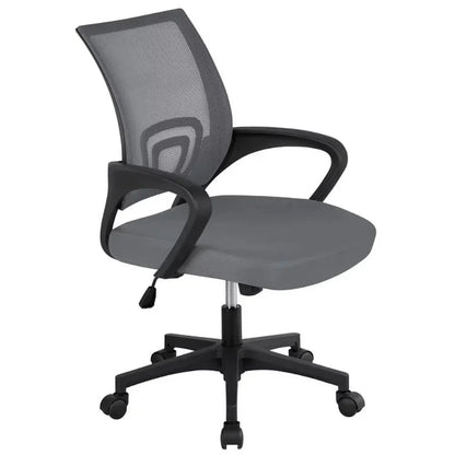 Adjustable Mid Back Mesh Office Chair with Armrests – Black Swivel Computer & Gaming Chair