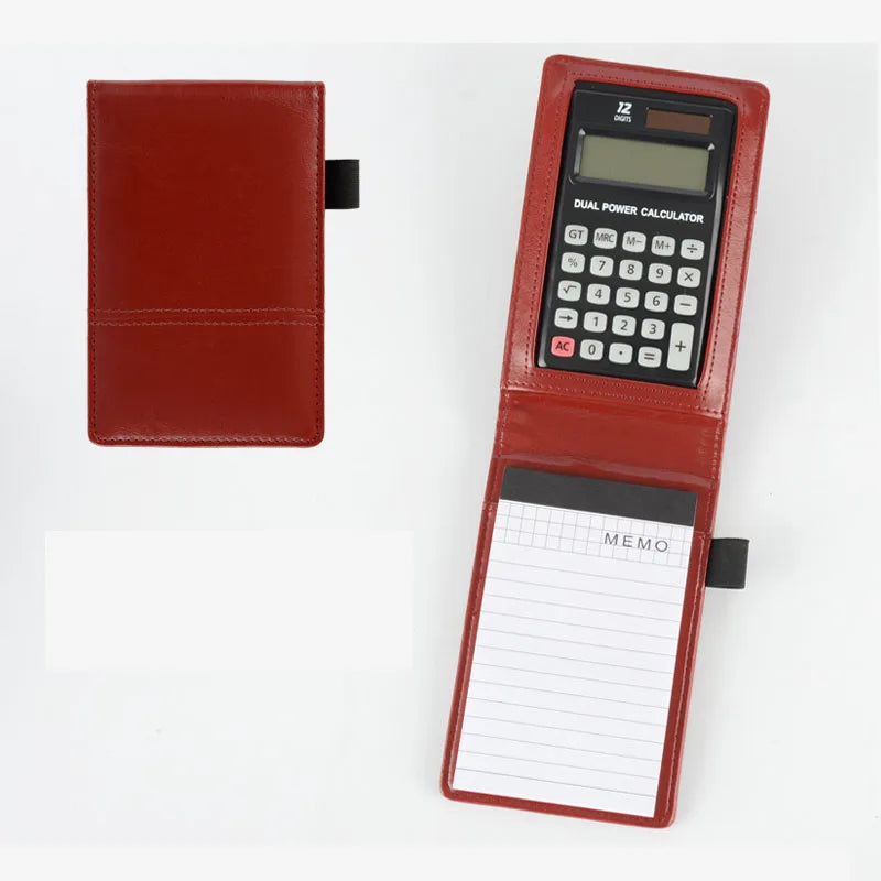 A7 Multi-Functional Business Notebook - Portable Office Notepad with Calculator and Post-It Notes for Organized Professionals