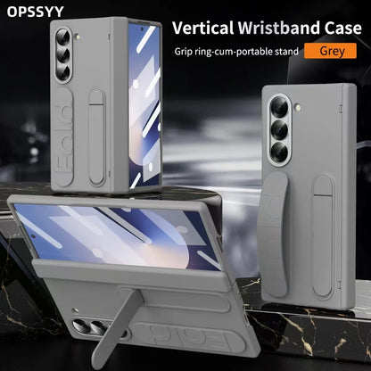 Shockproof Wristband Phone Case for Samsung Galaxy Z Fold 6/5/4/3 5G – Hinge Protection & Screen Glass Film Cover
