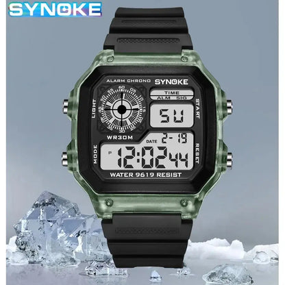 SYNOKE Digital Sports Watch for Men & Women – Luminous, Multifunction, Waterproof Wristwatch with Seven Lights for Outdoor & Running