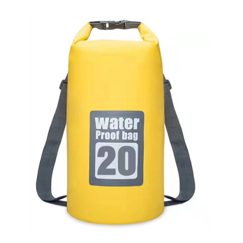 Outdoor PVC Waterproof Dry Bag – 5L/10L/15L/20L/30L Storage Sack for Canoe, Kayak, Rafting, Swimming & Travel