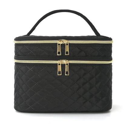 Nail Polish & Essential Oil Storage Bag – Portable Double-Layer Cosmetic Organizer with 30 Compartments