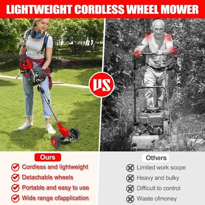 21V 4.0Ah Cordless Lawn Mower — Battery Powered Trimmer, Brush Cutter & Lawn Care Tool