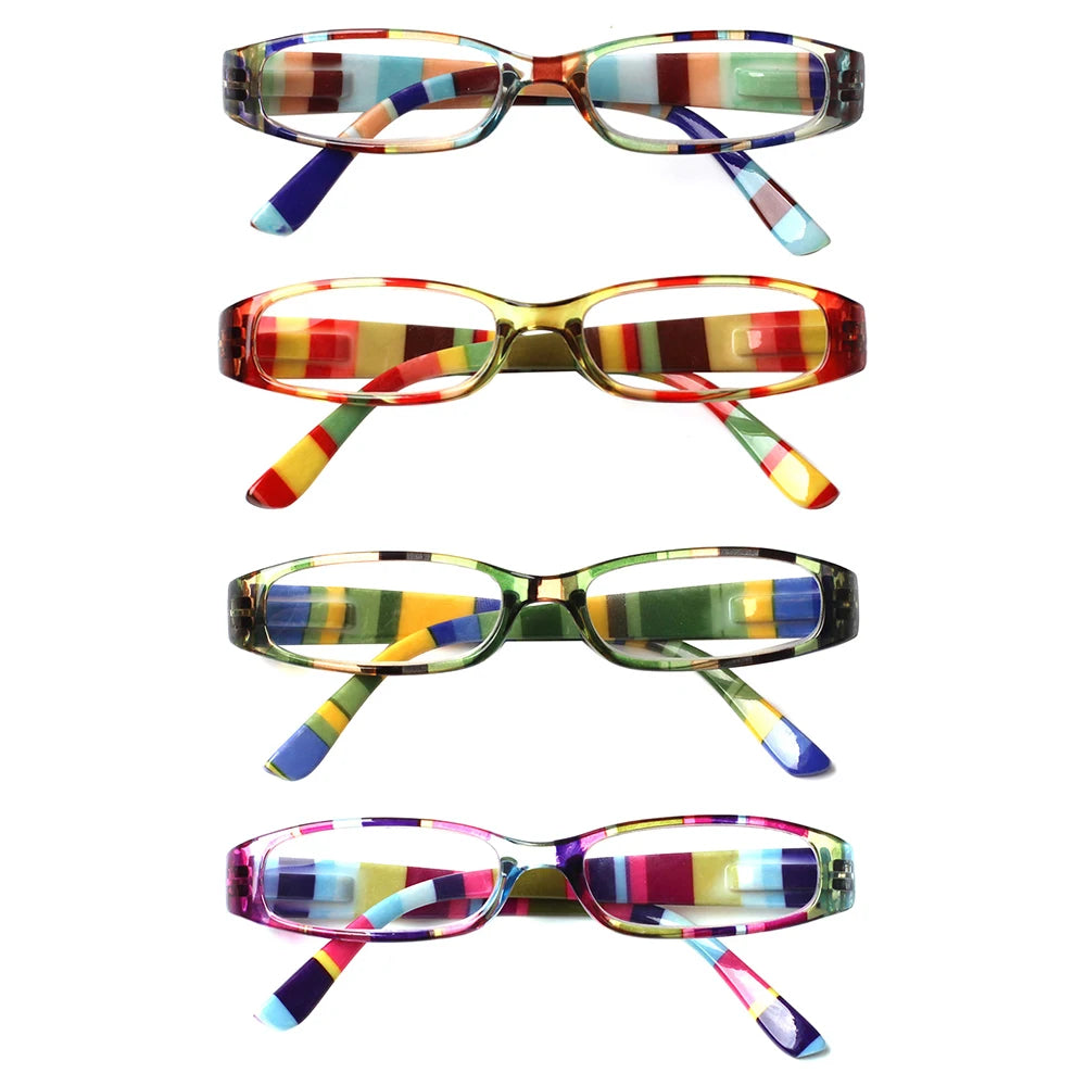 Henotin Reading Glasses for Women – Small Frame, Spring Hinges, Fresh Print Design, Super Clear High-Quality Eyewear