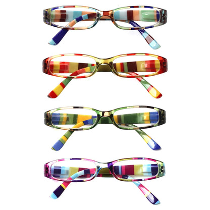 Henotin Reading Glasses for Women – Small Frame, Spring Hinges, Fresh Print Design, Super Clear High-Quality Eyewear