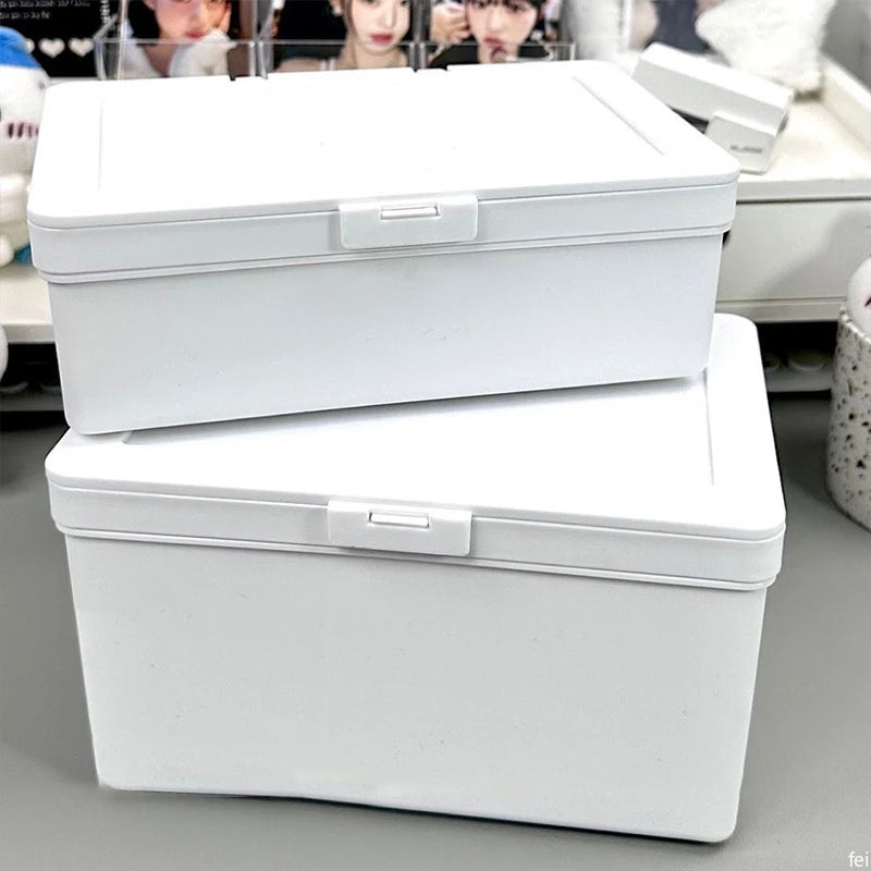 Idol Cards Storage Box – Photo Card Organizer for Kpop Collections and Stationery Storage