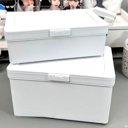 Idol Cards Storage Box – Photo Card Organizer for Kpop Collections and Stationery Storage