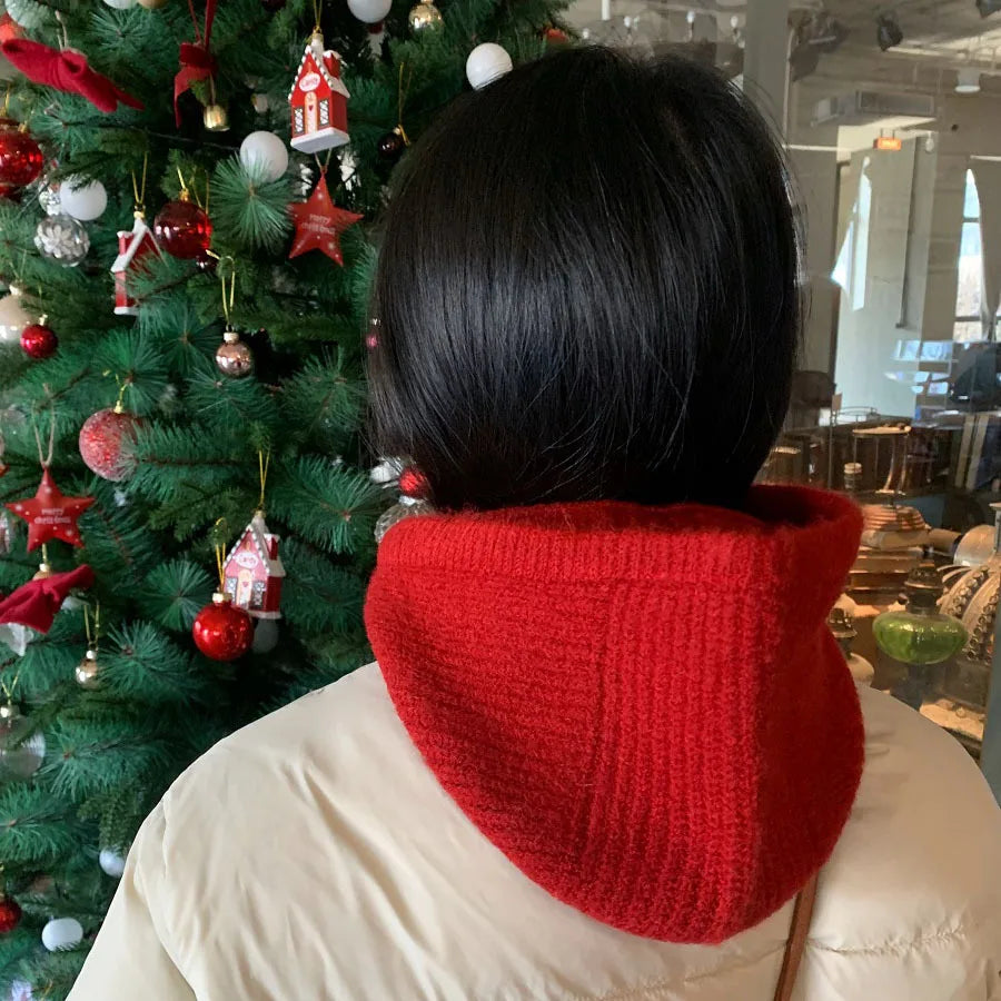 Knitted Beanie Cap for Men & Women – Winter Warm Unisex Hooded Hat with Neck Collar Scarf, Ski Balaclava