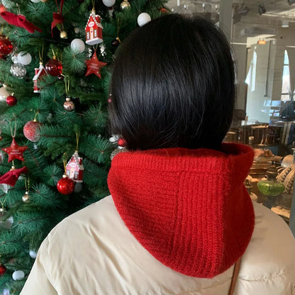 Knitted Beanie Cap for Men & Women – Winter Warm Unisex Hooded Hat with Neck Collar Scarf, Ski Balaclava