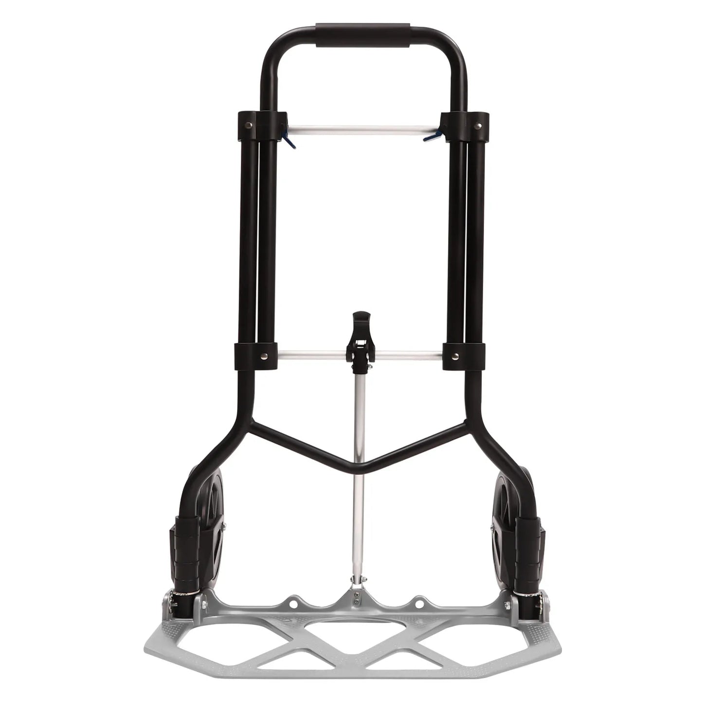 Folding Hand Truck & Dolly — Adjustable Height Aluminum Portable Cart with Anti-Slip Wheels, 264lb Capacity