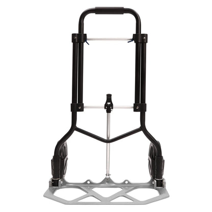 Folding Hand Truck & Dolly — Adjustable Height Aluminum Portable Cart with Anti-Slip Wheels, 264lb Capacity