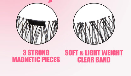 Vipuda Magnetic Eyelashes – Reusable Thick False Lashes with Magnets & Tweezer, Soft Eyelash Extensions