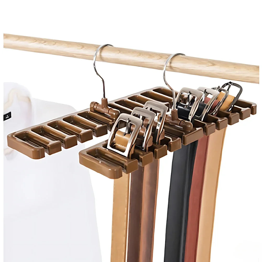 1-12Pcs Multifunctional Belt & Tie Organizer – Hanging Clothes Rack for Closet Storage and Organization