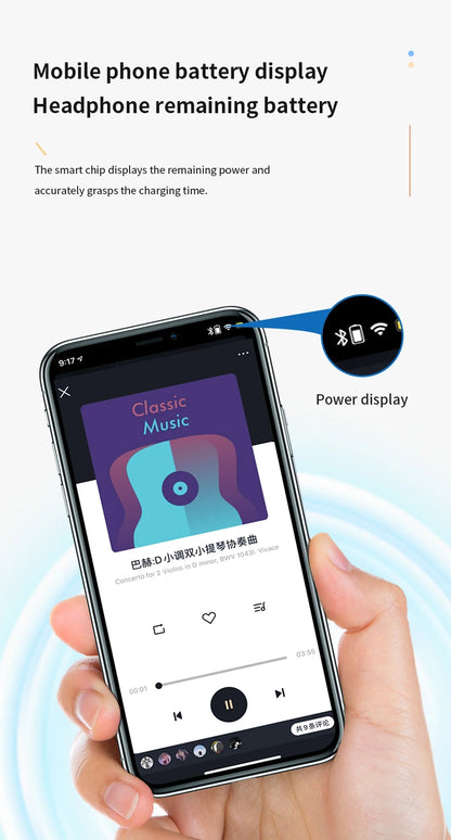 Wireless Bluetooth Earphones – HiFi Bass Ear-Hook Earbuds with HD Mic, Noise Cancelling, Waterproof Sports Gaming Headset