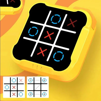 Tic Tac Toe Electronic Game – Noughts & Crosses Memory Training Toy, Portable Travel Game for Kids & Adults
