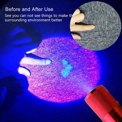 9/21LED UV Light 395nm Waterproof Flashlight – Portable Ultraviolet Torch for Nails, Black Light & Detection