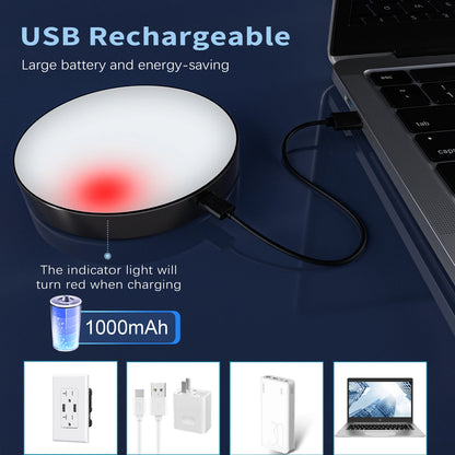 Convenient Lighting Solution: WILLED Rechargeable Dimmable Touch Light - Portable LED Night Lights for Cabinet, Wardrobe, Kitchen, Bedroom - Built-in 1000mAh Battery