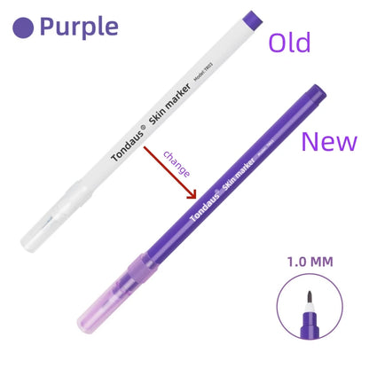 Professional Surgical Sterile Skin Marker Pen – Microblading Tattoo Eyebrow & Lip Marker with Measuring Ruler Set