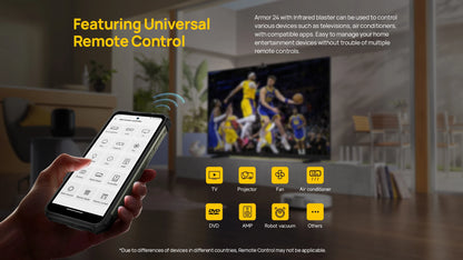 Ulefone Armor 24 Rugged Phone - 22000mAh, 24GB+256GB, 6.78" 120Hz Display, 64MP+64MP Camera, NFC, LED Light, Global Version