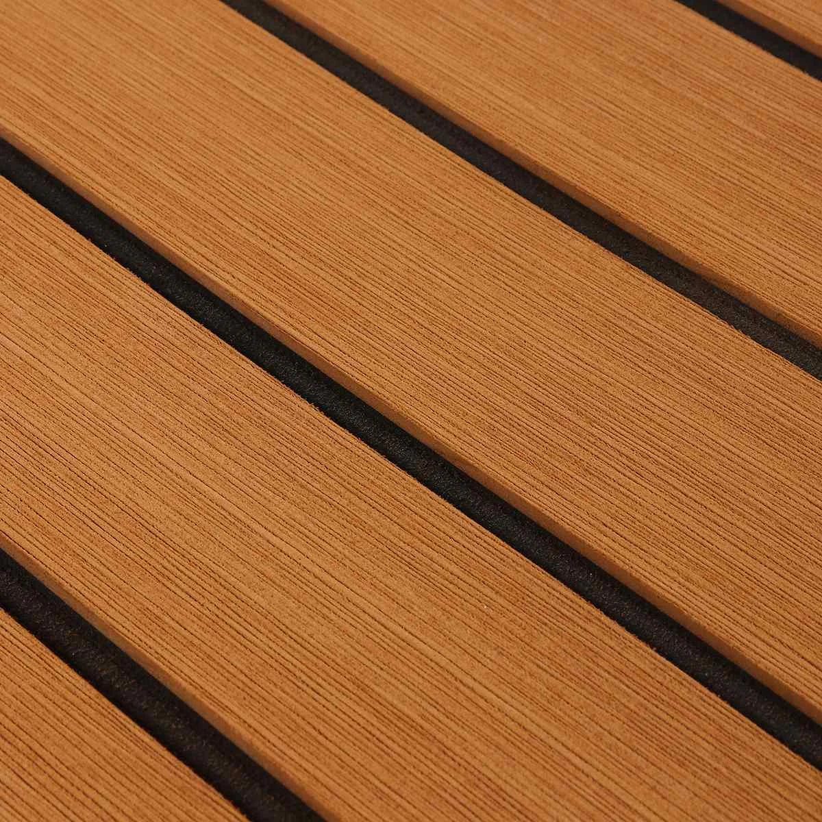 Self-Adhesive EVA Foam Teak Decking – Faux Marine Flooring Boat Floor Mat 600x2400x6mm