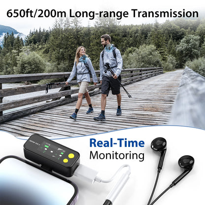 FULAI M X5 Wireless Lavalier Microphone – Quick Noise-Cancellation System for DSLR, iPhone, Android & YouTube Recording