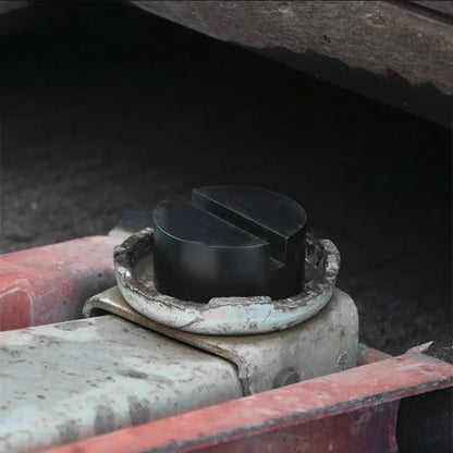 Car Lift Jack Stand Rubber Pads – Black Rubber Slotted Floor Jack Pad, Frame Rail Adapter, Universal Fit