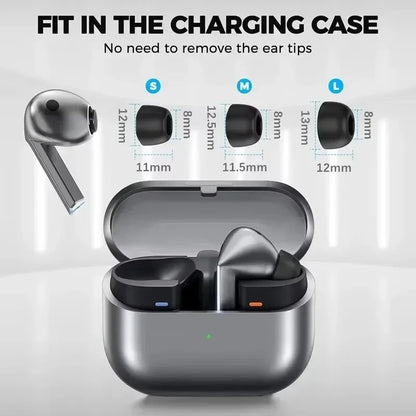 Samsung Galaxy Buds3 Pro Replacement Ear Tips – Soft Memory Foam Noise-Cancelling Eartips