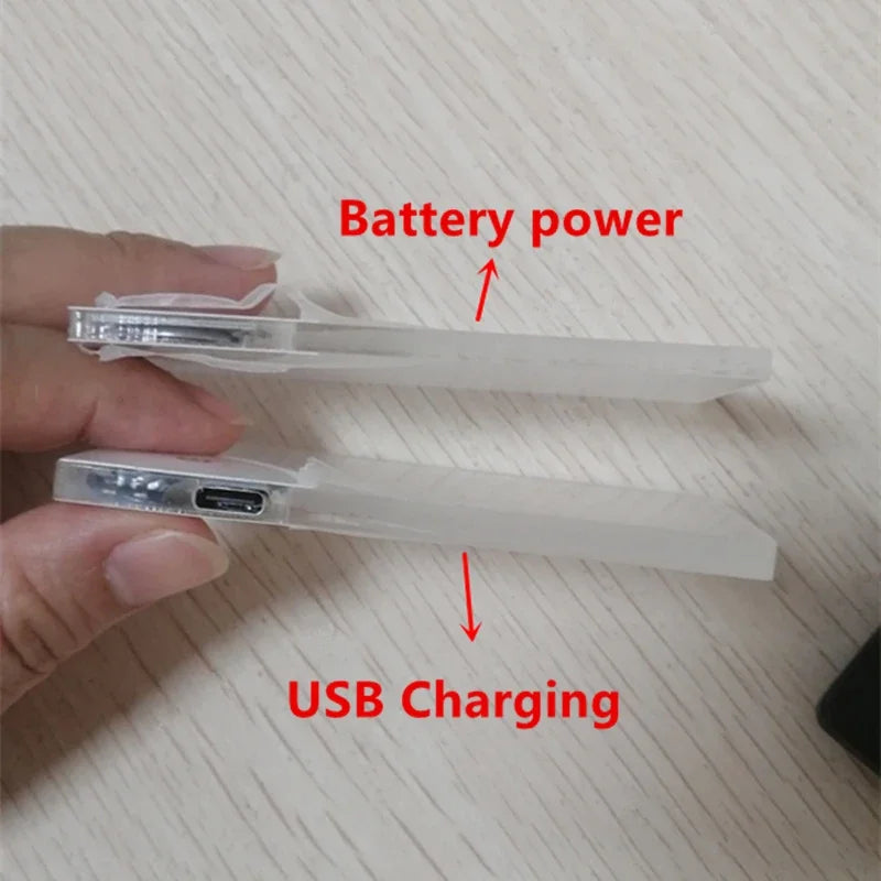 LED Blank Acrylic Glowing Business Card – Transparent Name Tag Board, Battery Powered DIY Gift for Husband, Boyfriend, Dad