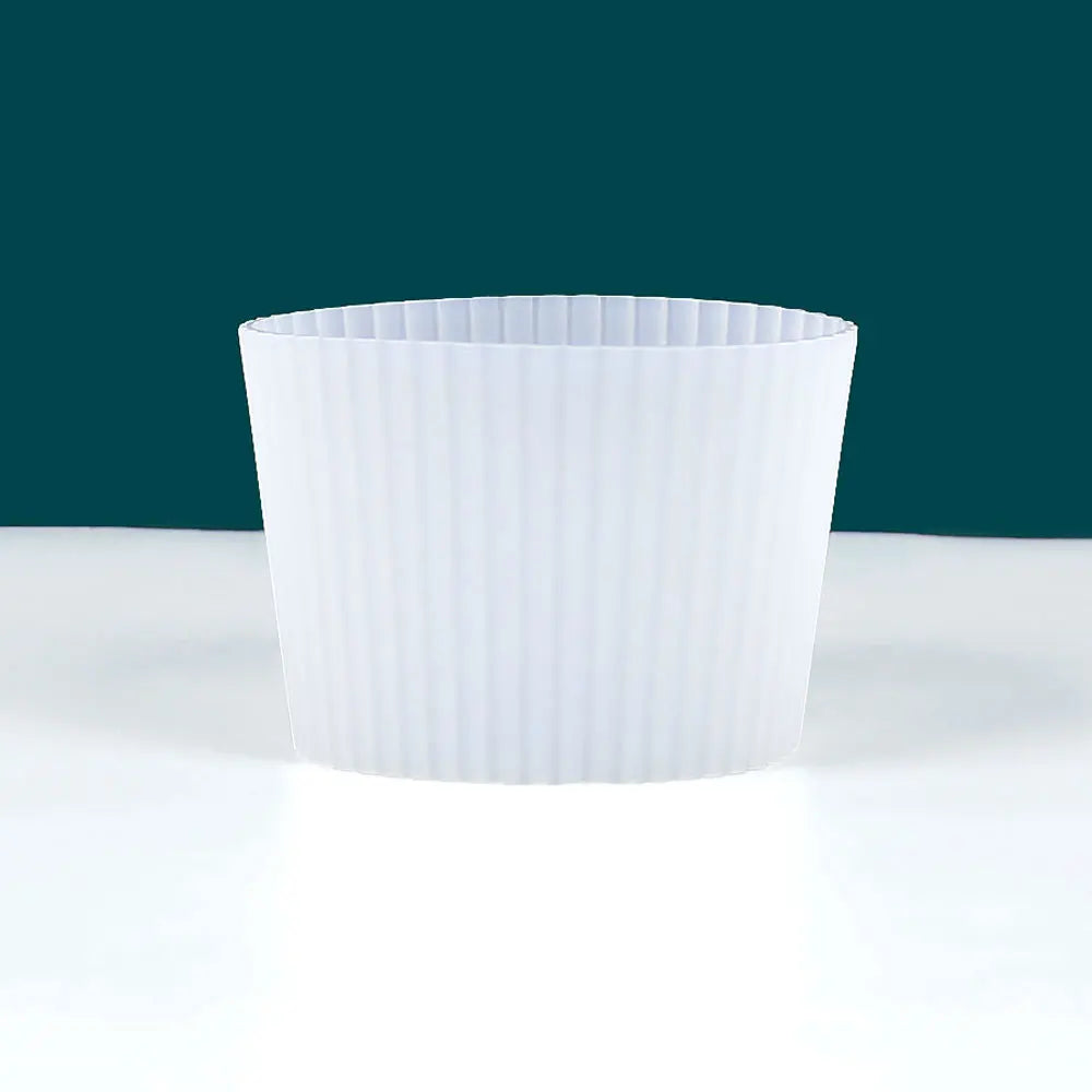 Silicone Coffee Cup Cover & Sleeve — Anti-Scalding, Anti-Slip Universal Tapered Thread Mug Protector for Ceramic & Glass Cups