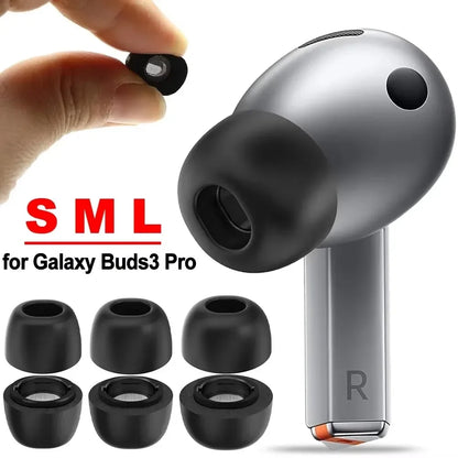 Samsung Galaxy Buds3 Pro Replacement Ear Tips – Soft Memory Foam Noise-Cancelling Eartips