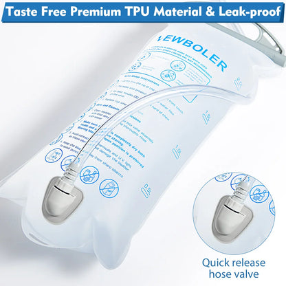 NEWBOLER Outdoor Sport Water Bladder — 1.5L/2L/3L TPU Soft Flask for Camping, Running & Biking