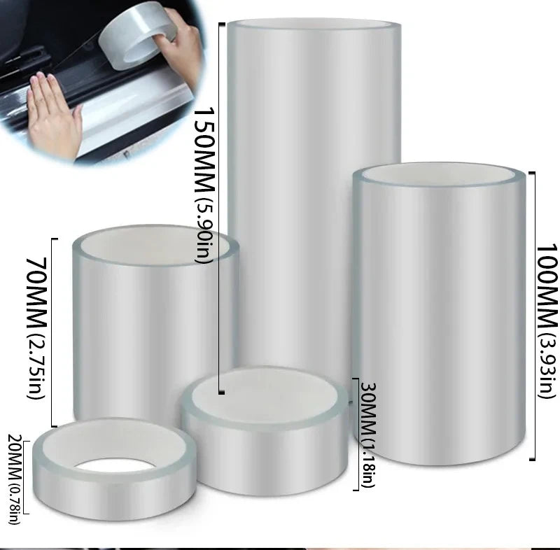 Transparent Car Door Protector – 3/5/10M Anti-Scratch Nano Tape, Glossy Clear Paint Protection Film