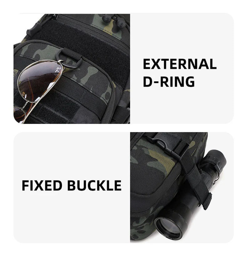 Men’s Tactical Camping Chest Bag – Outdoor MOLLE Sling Shoulder Pack for Hiking, Cycling, Fishing & Climbing