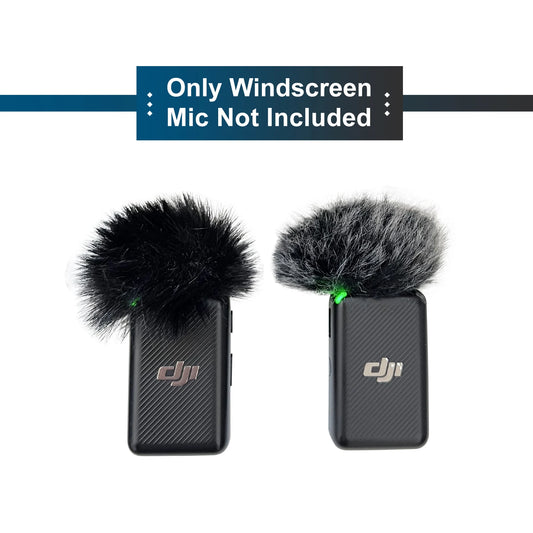 Universal Furry Dead Cat Windscreen – Lavalier Microphone Wind Muff for DJI Mic & Blue Mantis