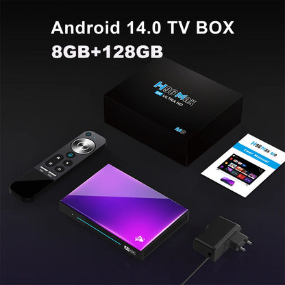 H96 MAX M9 AI Android 14 TV Box, 8-Core Rockchip RK3576, 4GB/64GB to 8GB/128GB, Wifi6, 8K 120fps, BT5.4, 1000M LAN