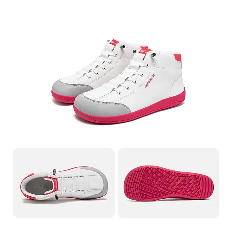 HOBIBEAR Mid-Top Barefoot Shoes — Men & Women Wide Toe Ankle Boots, Outdoor Non-Slip Artificial Leather Footwear