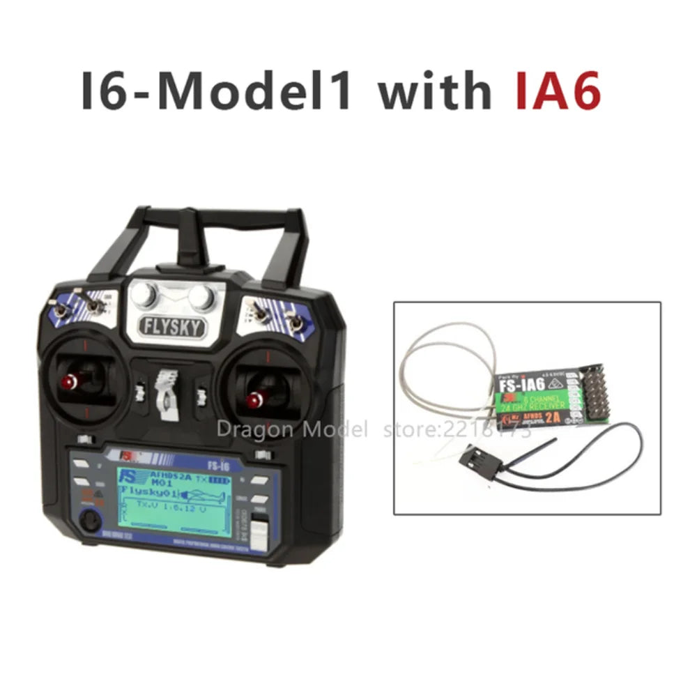 Flysky FS-i6 2.4G 6CH RC Transmitter — Compatible with FS-iA6 / FS-iA6B Receiver for Quadcopter DIY Drones
