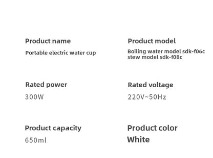 650ml Portable Electric Kettle — Travel Water Boiler with Temperature Control, LED Display Smart Teapot