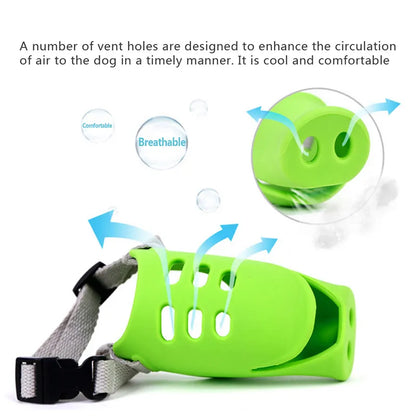 Adjustable Funny Pig Nose Dog Mouth Muzzle - Breathable Anti-Biting, Barking, and Eating Puppy Training Mask - Cute Pet Accessory