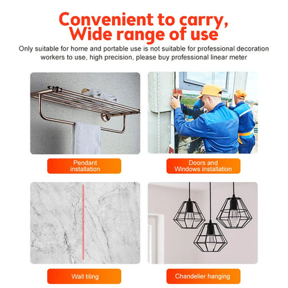 Mini Vertical Spirit Level Tool: Laser Guided Wall Laser Straight Level Line Measurement Gauge for Precision Alignment