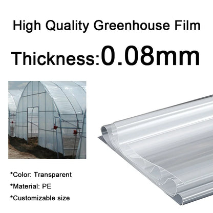 0.08mm-0.14mm Greenhouse Film – Transparent, Waterproof, Heat Preservation, Anti-Aging Planting & Gardening Film