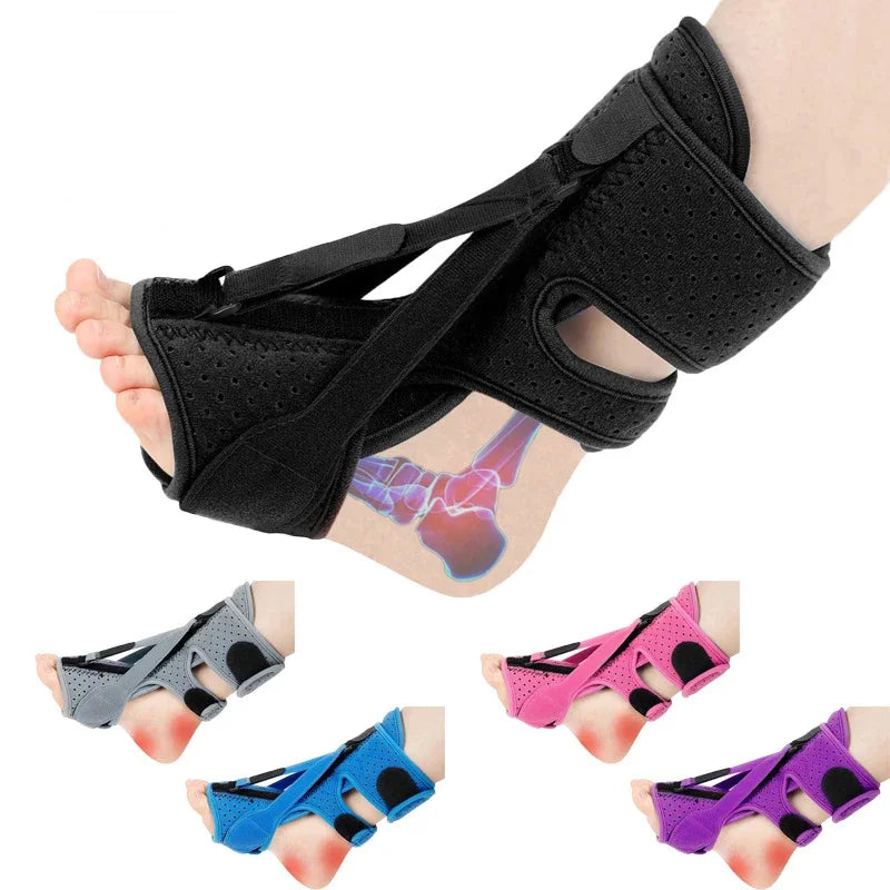 Adjustable Night Splint for Plantar Fasciitis – Soft Foot Drop Brace & Achilles Tendon Stretcher for Pain Relief and Sleep
