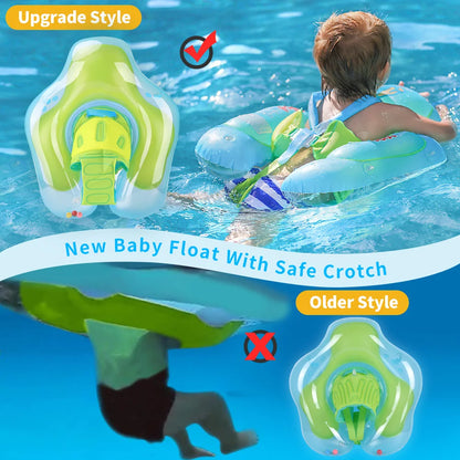 Baby Swimming Float with Canopy – Inflatable Infant Floating Ring, Kids Swim Pool Accessory, Summer Bathing Toy