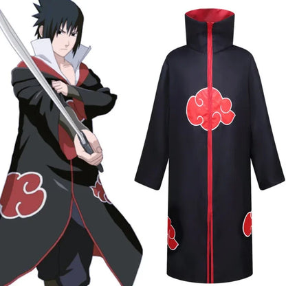 Ninja Hokage Cosplay Costume | Black & White with Itachi Akira & Fourth Generation Cape