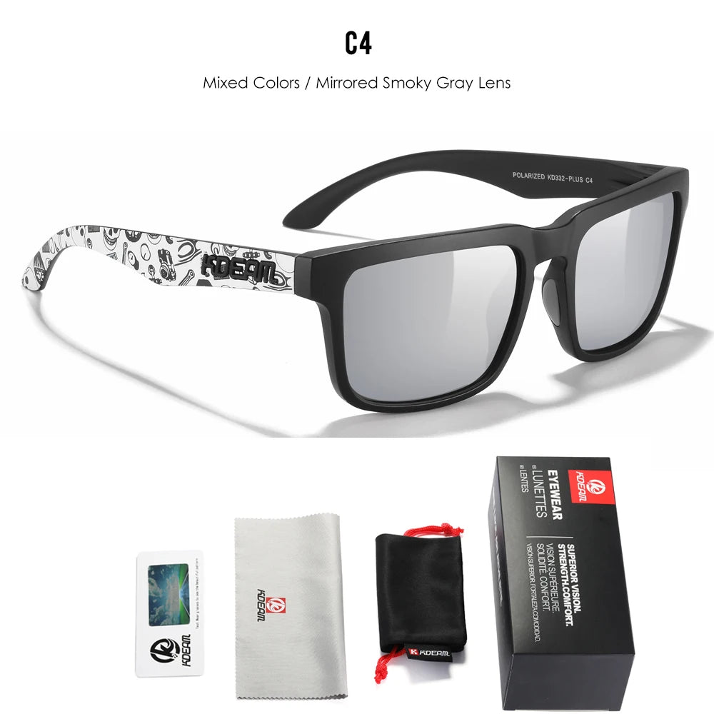 KDEAM Plus Size Polarized Sunglasses – 64mm Wide Fishing & Driving Glasses with Night Vision for Men