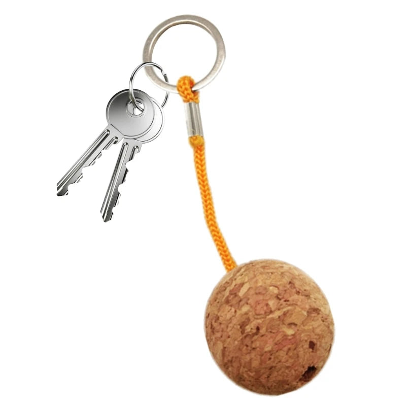 Buoyant Floating Keychains – 35mm Cork Ball Keyrings for Boats, Sea, Surfing, Diving & Fishing