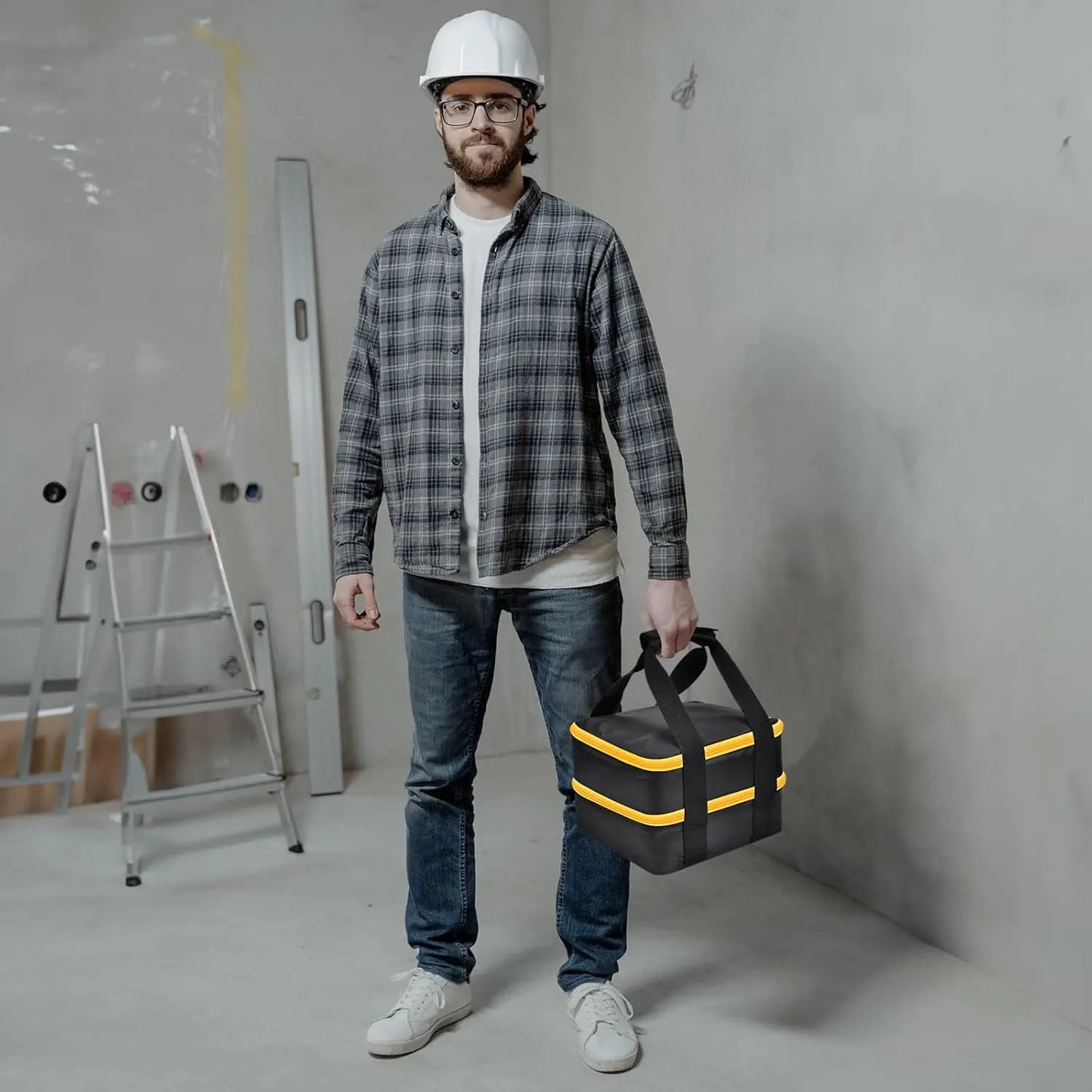 Large Battery Storage Bag for DEWALT & Milwaukee 12V-20V – Tool Battery & Charger Carrying Case (Box Only)