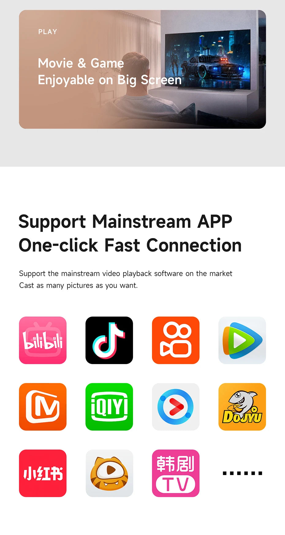 Hagibis Wireless HDMI Display Dongle Adapter – 4K@60Hz Wireless Extender for Laptop, PC, Smartphone, HDTV, Projector, IOS